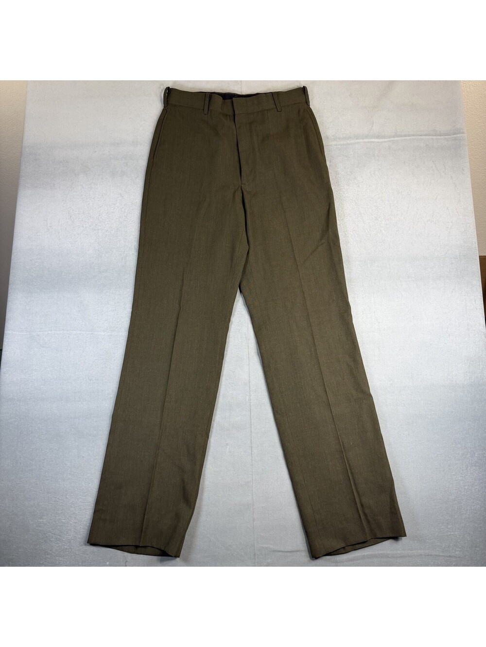Vintage Marine Corps Dress Trousers Pants USMC Mens 32L Green DSCP Poly Wool